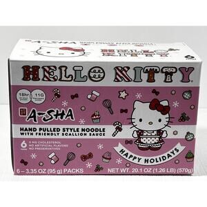 A-SHA Hello Kitty By Sanrio‎ Hand Pulled Style Noodles Friendly Scallion Sauce
